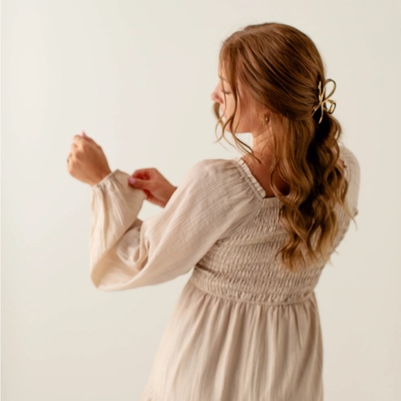 Polagram Beige Long Sleeve Dress - Picture 9 of 9